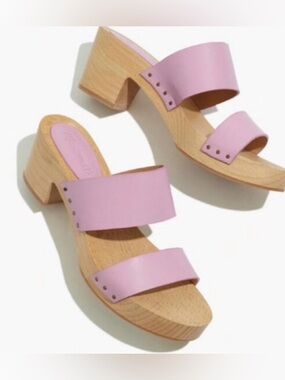 Madewell Clara Clog Sandals in the Lavender Mist boho festival sandals